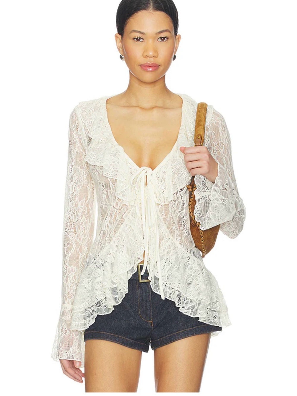 Alisia Top in Cream Lace
